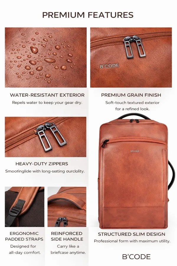 Pro_Axis_38L_Vegan_Leather_Laptop_Backpack_For_Men_And_Women_Expandable_Office_Bag_Fits_15.6_Inch_Laptop_Anti_Theft_Pocket_Multi_Compartment_Business_Backpack_1_Year_Warranty