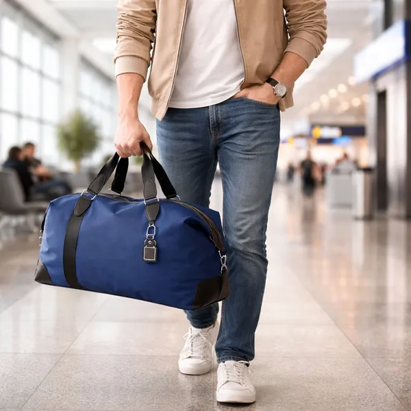 B'CODE_Stride_Lite_22-Inch_Expandable_Travel_Duffel_Bag_with_Trolley_Sleeve_&_Water-Resistant_Material_for_Men_&_Women