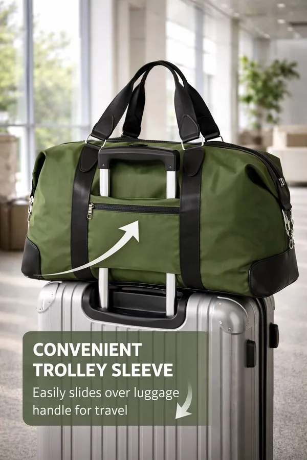 Stride_Lite_Expandable_Travel_Duffel_Bag_for_Men_&_Women_–_Oxford_Nylon_Water-Resistant_Weekender_Bag_with_Trolley_Sleeve,_4-Inch_Expandable_Capacity,_Waterproof_Lining,_Large_22-Inch_Overnight_Gym_&_Cabin_Luggage_Bag