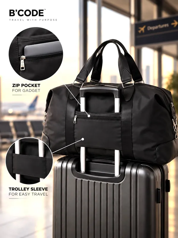 Stride_Lite_Expandable_Travel_Duffel_Bag_for_Men_&_Women_–_Oxford_Nylon_Water-Resistant_Weekender_Bag_with_Trolley_Sleeve,_4-Inch_Expandable_Capacity,_Waterproof_Lining,_Large_22-Inch_Overnight_Gym_&_Cabin_Luggage_Bag