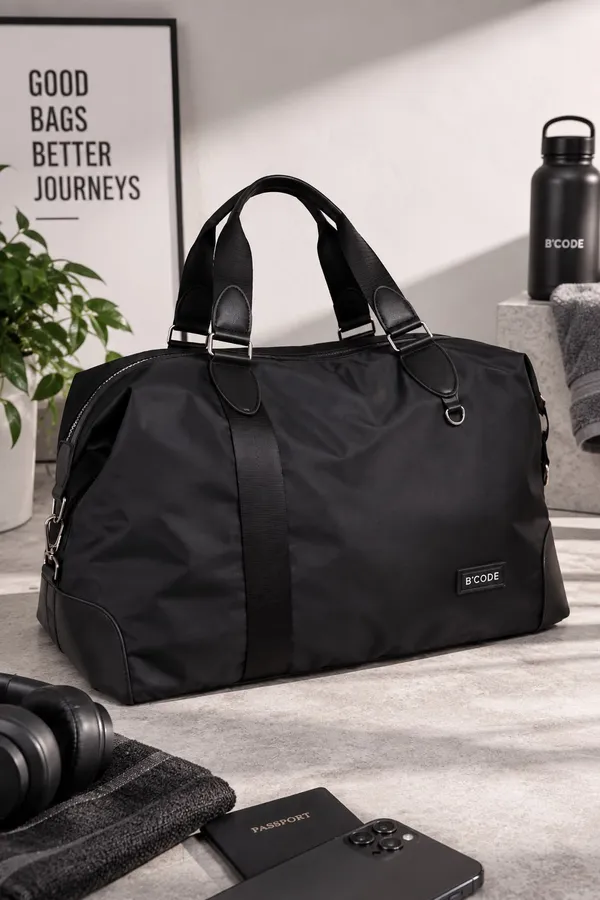 Stride_Lite_Expandable_Travel_Duffel_Bag_for_Men_&_Women_–_Oxford_Nylon_Water-Resistant_Weekender_Bag_with_Trolley_Sleeve,_4-Inch_Expandable_Capacity,_Waterproof_Lining,_Large_22-Inch_Overnight_Gym_&_Cabin_Luggage_Bag