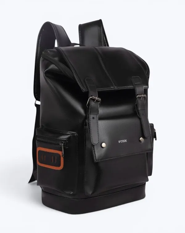 VENTRO_Black_Vegan_Leather_Laptop_Backpack_For_Unisex
