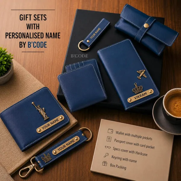 Black_Personalized_Leather_Wallet_Gift_Set_For_Men