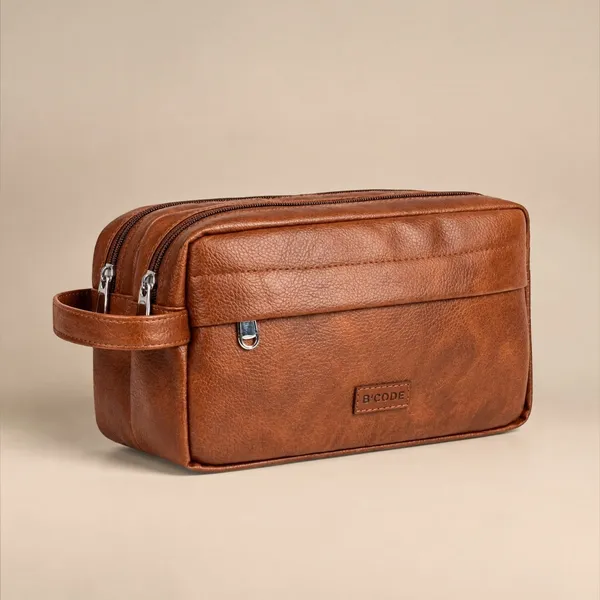 Tan_Travel_Toiletry_Organizer_Kit_For_Unisex