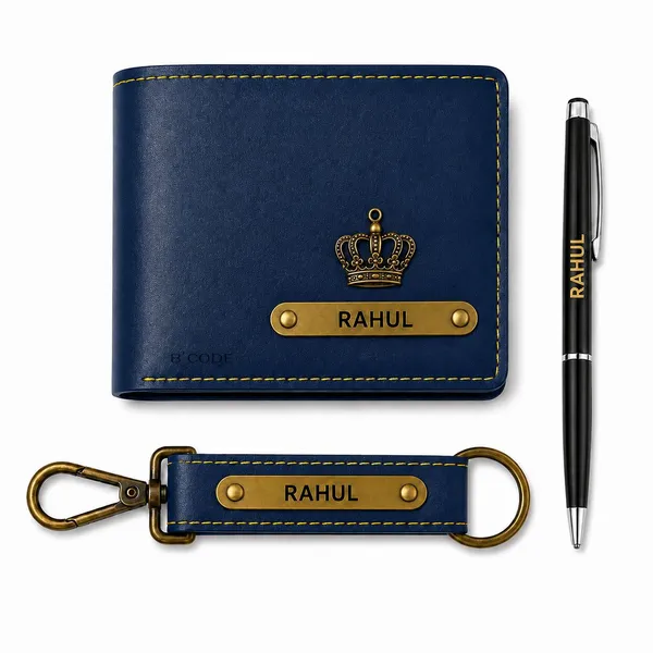 Blue_Leather_Wallet_Combo_Gift_Set_For_Men