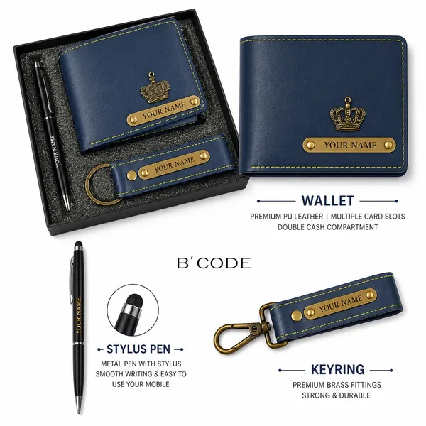 Blue_Leather_Wallet_Combo_Gift_Set_For_Men