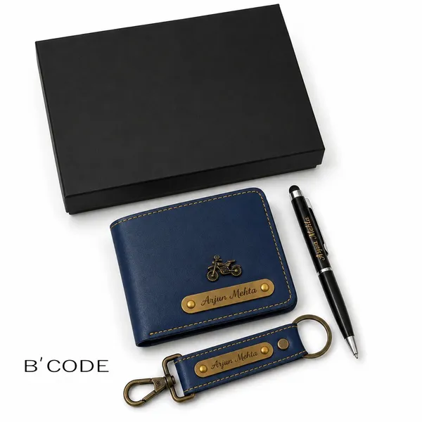 Blue_Leather_Wallet_Combo_Gift_Set_For_Men