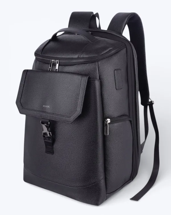 B'CODE_Duron_15.6_Inch_Premium_Laptop_Backpack_with_Cordura_Fabric_&_Vegan_Leather_Accents_for_Men_&_Women