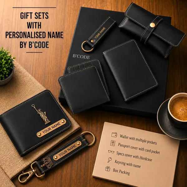 Black_Personalized_Leather_Wallet_With_Charm_Gift_Set_For_Men