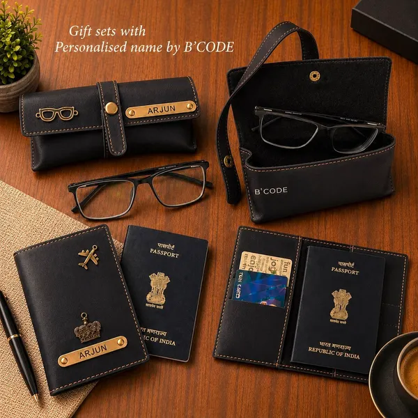 Black_Personalized_Leather_Wallet_With_Charm_Gift_Set_For_Men