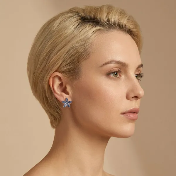 Blue_Brass_Sapphire_Bloom_Studs_For_Women