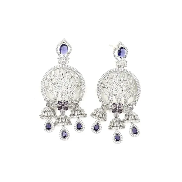 Silver_Brass_Veil_Danglers_For_Women