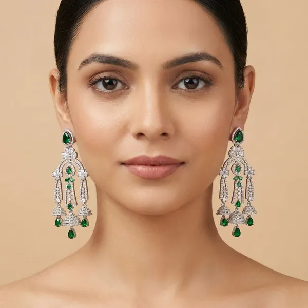 Silver_Brass_Verdant_Royale_Danglers_For_Women
