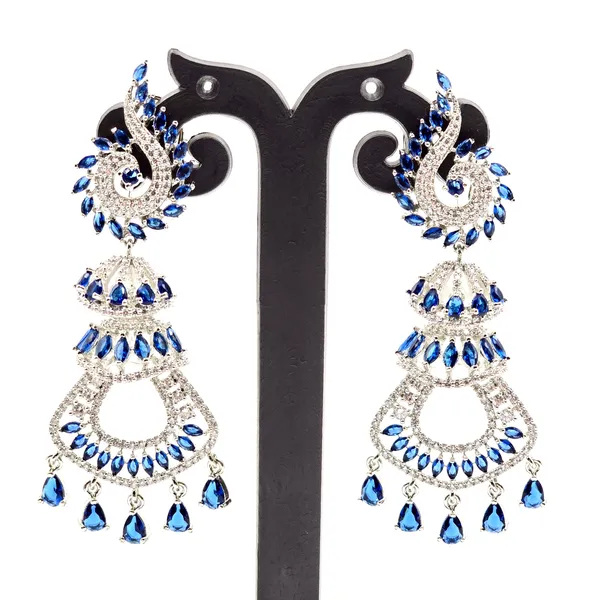 Multicolor_Brass_Valentina_Danglers_Saphire_For_Women
