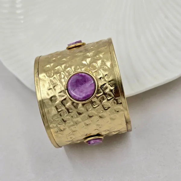 Bold_Purple_Stone_Brass_Bracelet_Adjustable_(Anti_Tarnish)
