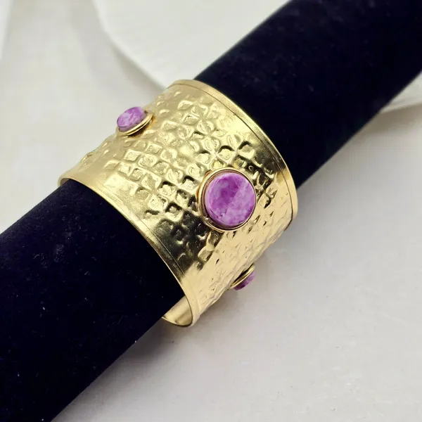 Bold_Purple_Stone_Brass_Bracelet_Adjustable_(Anti_Tarnish)