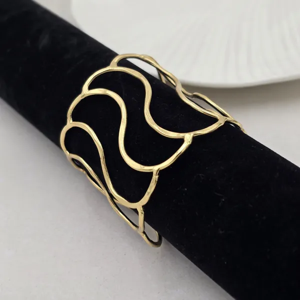 Statement_Waves_Brass_Bracelet_Adjustable_(Anti_Tarnish)