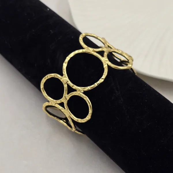 Irregular_Circles_Brass_Bracelet_Adjustable_(Anti_Tarnish)