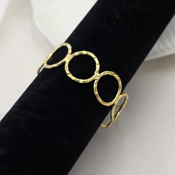 Adjacent_Rings_Brass_Bracelet_Adjustable_(Anti_Tarnish)