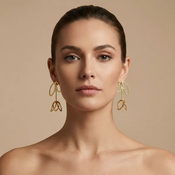 Gold_Brass_Tulip_Studs_For_Women