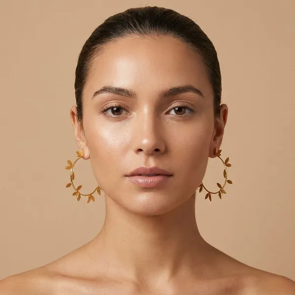 Gold_Brass_Floral_Circular_Studs_For_Women