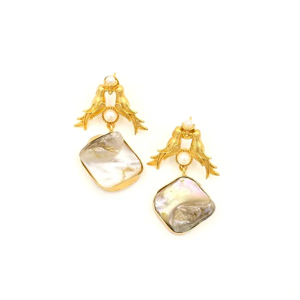 Gold_Brass_Mother_Pearl_Bird_Earrings_For_Women