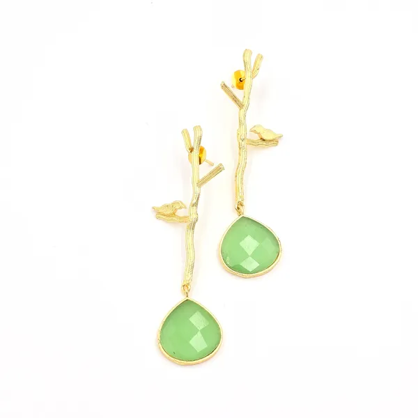 Green_Brass_Bird_On_Tree_Danglers_For_Women