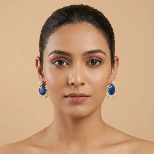 Multicolor_Brass_Drop_Studs_With_Pearls_For_Women
