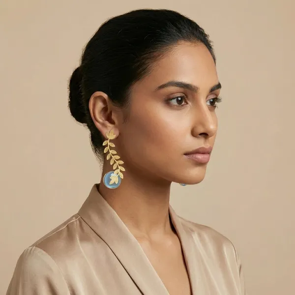 Blue_Brass_Statement_Danglers_With_Bird_For_Women