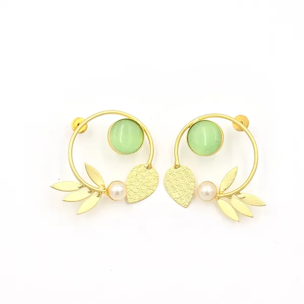 Mint_Green_Brass_Statement_Danglers_With_Bird_For_Women