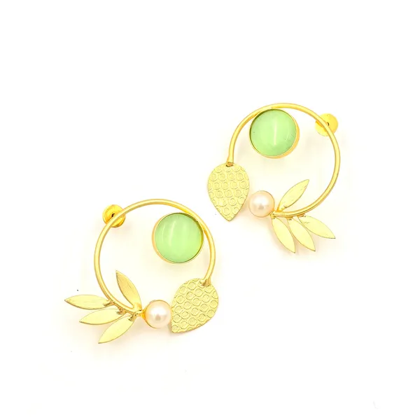 Mint_Green_Brass_Statement_Danglers_With_Bird_For_Women