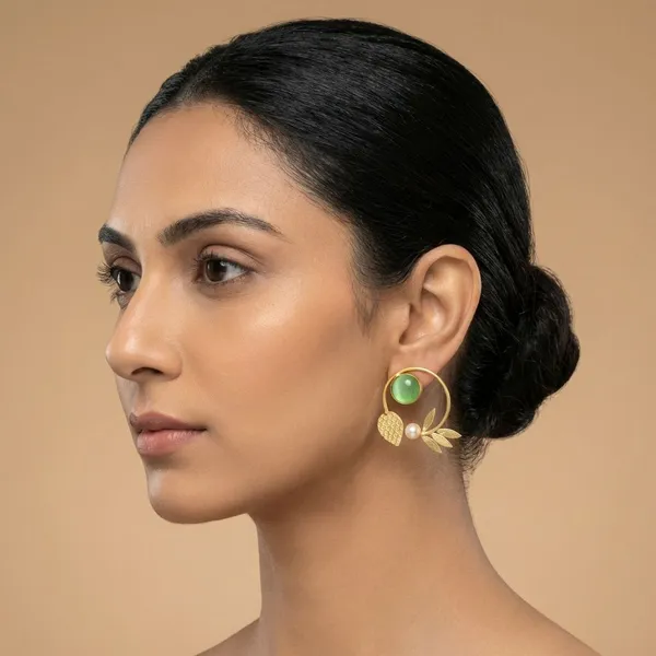 Mint_Green_Brass_Statement_Danglers_With_Bird_For_Women