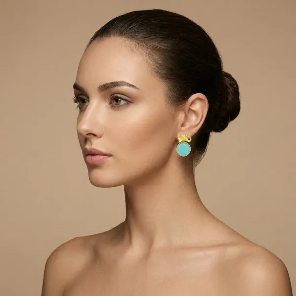 Blue_Brass_Elephant_Studs_For_Women