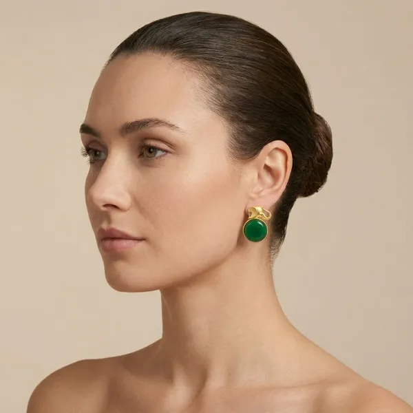 Green_Brass_Elephant_Studs_For_Women