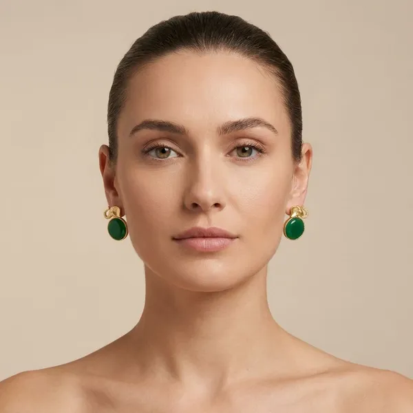 Green_Brass_Elephant_Studs_For_Women