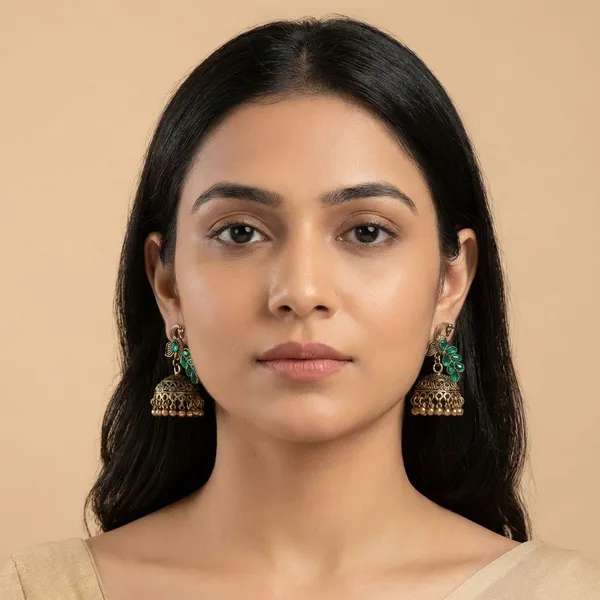 Gold_Brass_Mini_Peacock_Jhumka_For_Women