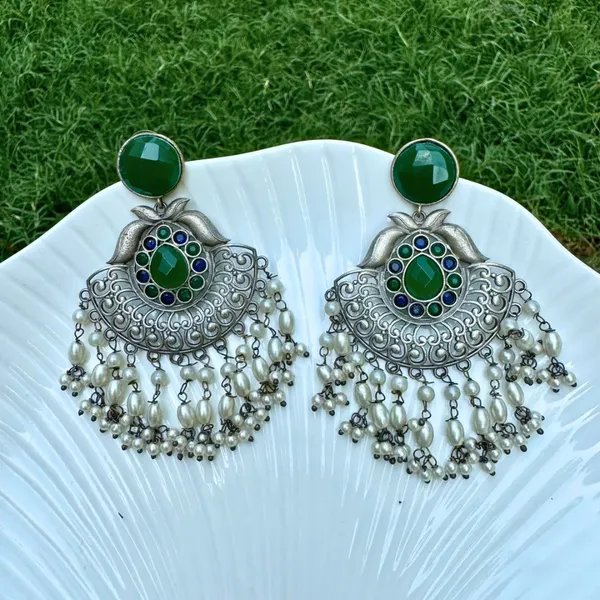 Silver_Brass_Morni_Earrings_For_Women
