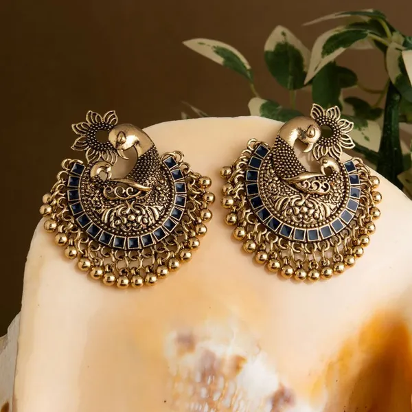 Multicolor_Brass_Peacock_Gold_Chandbalis_For_Women