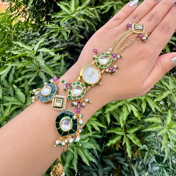 Meena_Kundan_Hathphool_Watch