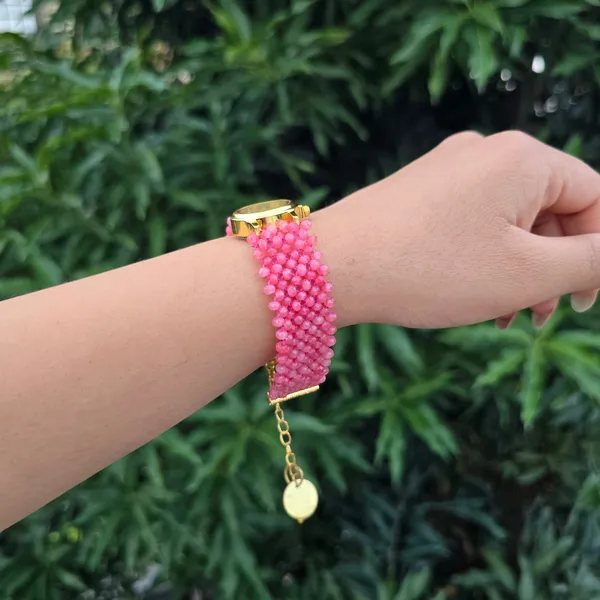 Rose_Pink_Beaded_Watch