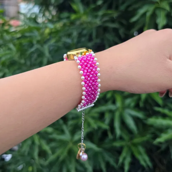 Pink_And_White_Beaded_Watch