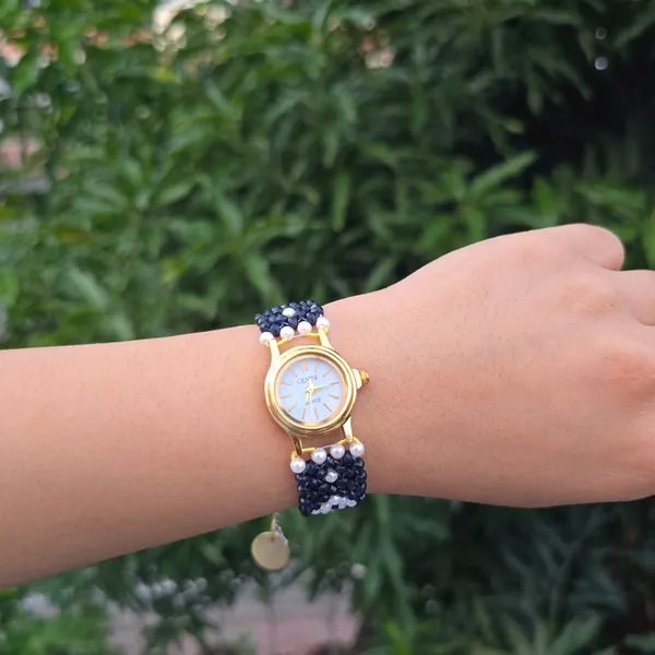 Black_And_White_Beaded_Watch