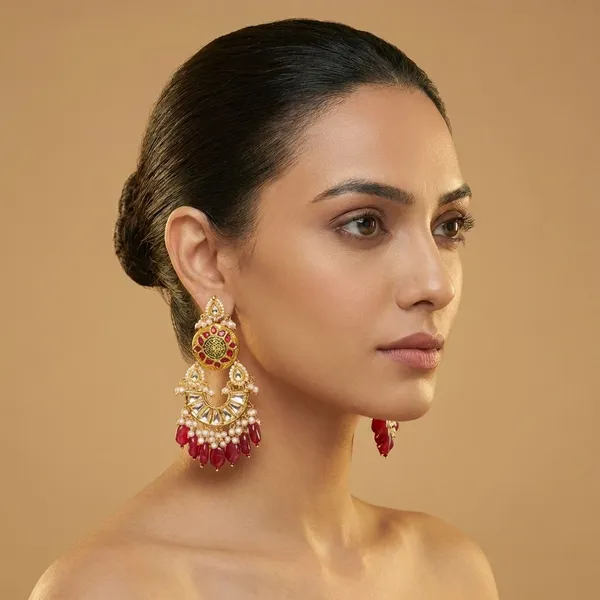 Red_Brass_Gulnaar_Chandbalis_For_Women