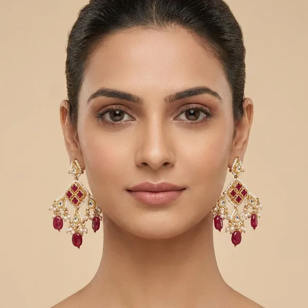 Multicolor_Brass_Ruby_Riwaayat_Earrings_For_Women