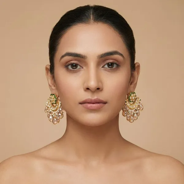 Multicolor_Brass_Chand_Pushp_Stud_Earrings_For_Women