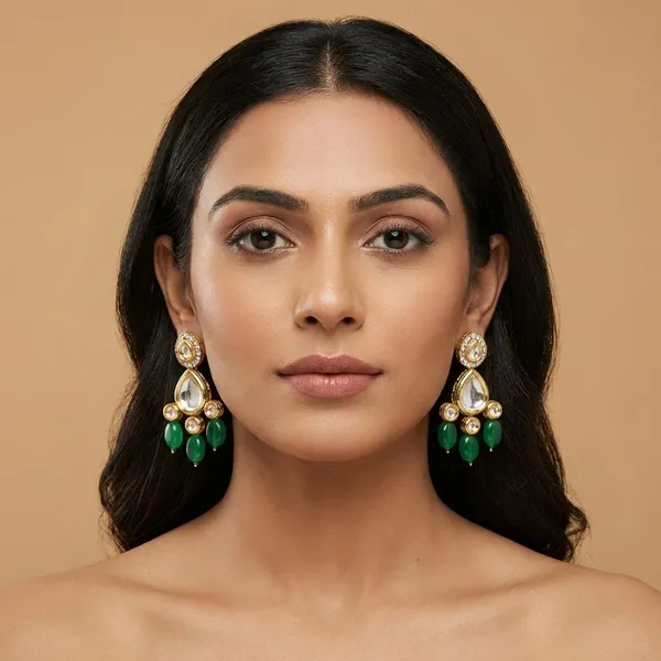 Green_Brass_Mughal_Panna_Earrings_For_Women