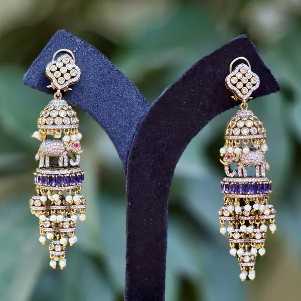 Purple_Brass_Victorian_Radiance_Earrings_For_Women