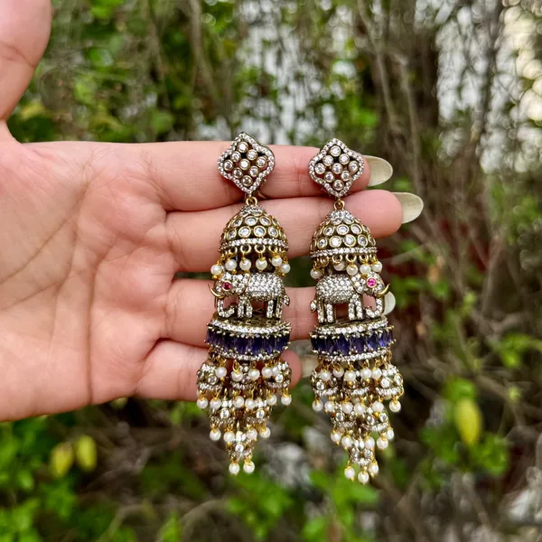 Purple_Brass_Victorian_Radiance_Earrings_For_Women