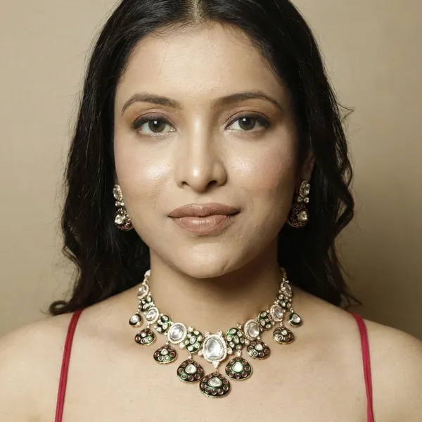Multicolor_Brass_Rajwada_Rani_Necklace_Set_For_Women