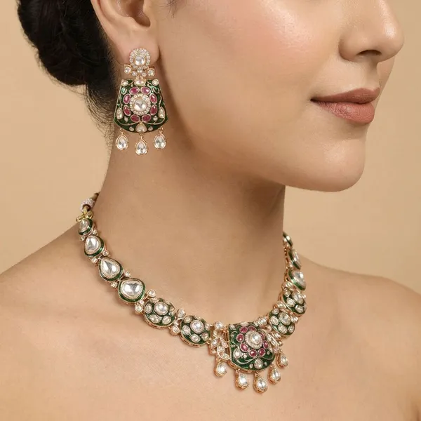 Multicolor_Brass_Aariza_Necklace_Set_For_Women